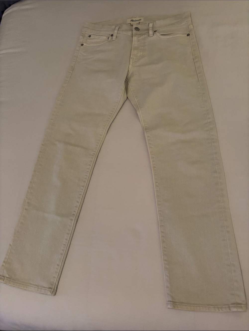 Madewell 29x30 slim fit beige denim